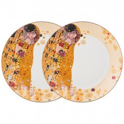 Набор тарелок lefard "поцелуй" (г. климт) 2 шт. 20,5 см, кремовая, серая Lefard (104-670)