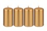 Набор свечей из 4 штук d4*7 см золотой металлик (TT-00013613)