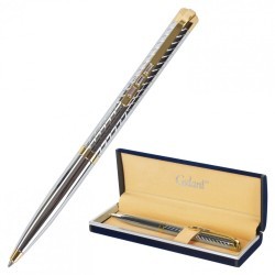 Ручка подарочная шариковая Galant Barendorf корпус серебристый с гравировкой синяя 141011 (90787)