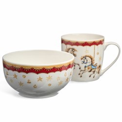 Набор для завтрака lefard "карусель", 2 пр.: салатник 500мл, кружка 360мл Lefard (260-1056)