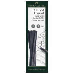Уголь натуральный для рисования Faber Castell Pitt 5-8 мм 12 шт 129298 (64992)