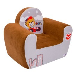 Бескаркасное (мягкое) детское кресло серии "Экшен", Гонщик, цвет Шоколад (PCR320-55)
