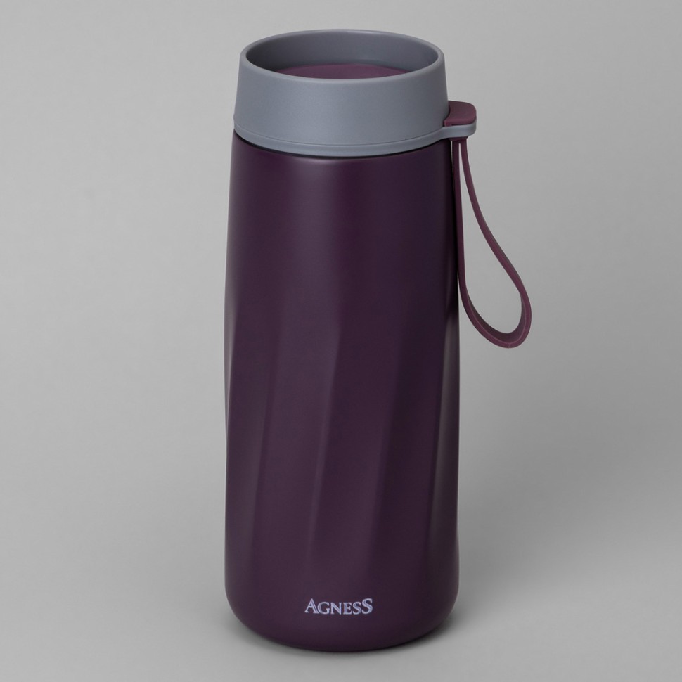 Термокружка curl grizzle  400 мл, колба нерж.сталь 18/10 Agness (798-101)