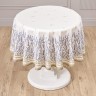 Скатерть круглая "душа прованса" 150 см , 100% хлопок, белый, твил, пропитка SANTALINO (850-735-27)