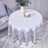 Скатерть круглая "душа прованса" 150 см , 100% хлопок, белый, твил, пропитка SANTALINO (850-735-27)