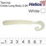 Твистер Helios Credo Long Body 2,95"/7,5 см, цвет White 12 шт HS-9-001 (78141)
