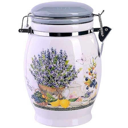 Банка для сыпучих 900 мл Утренняя свежесть дол/жел LR (60190)