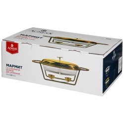 Мармит agness  овальный 2 отсека silver 2,6l Agness (781-512)