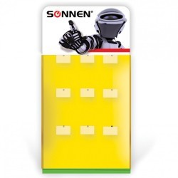 Дисплей для размещения товара настольный SONNEN 65x35x21 см 9 крючков металл 504996 (1) (94335)