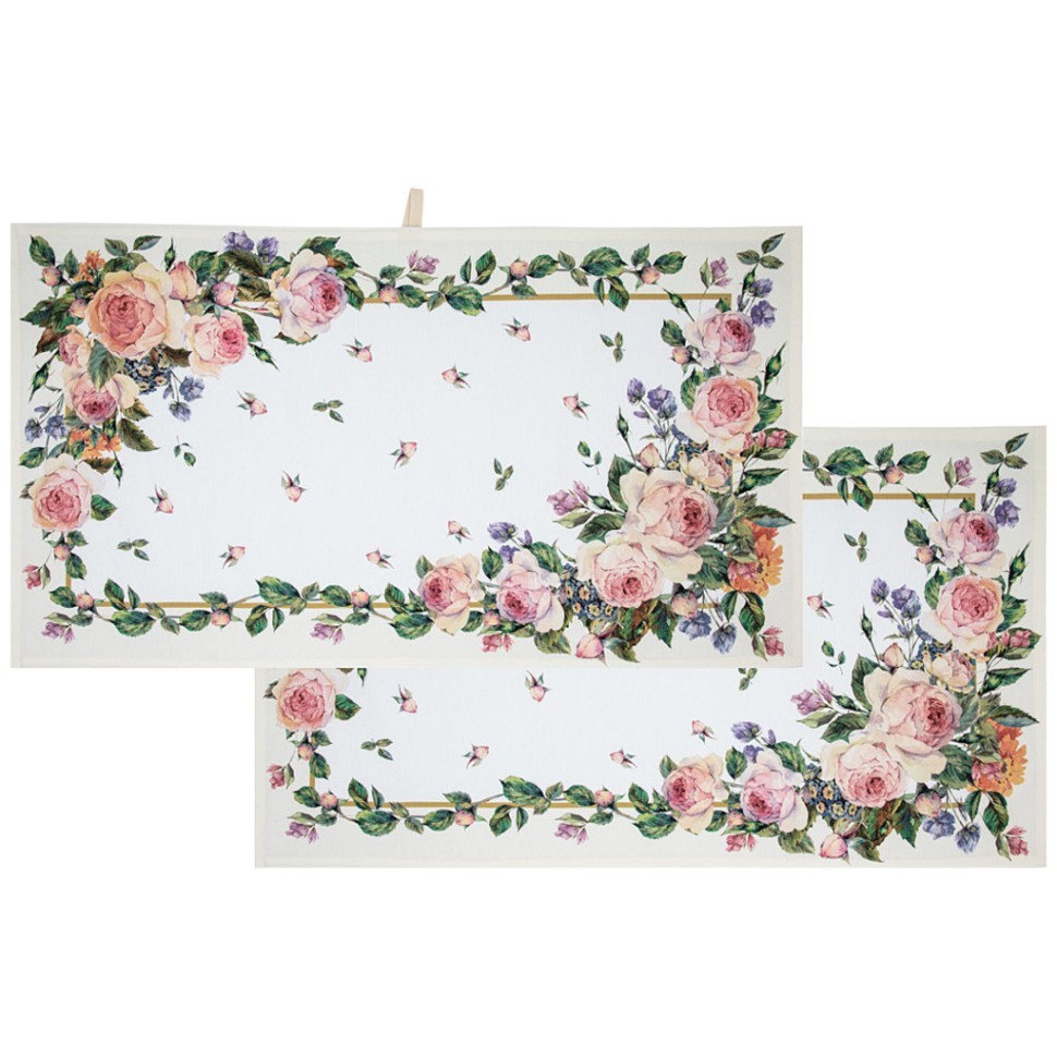 Набор  полотенец из 2-х шт "винтаж"40х70 см ,кремовый, 100% хлопок,твил Lefard (850-714-61)