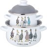 Набор кастрюль agness  эмалированных серия "family farm", 4пр. 1,5л и 2,8л, 16х10см, 20х12см Agness (934-718)