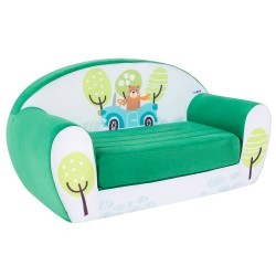 Раскладной бескаркасный (мягкий) детский диван серии "Экшен", Путешественник, цвет Неон, Стиль 1 (PCR320-134)