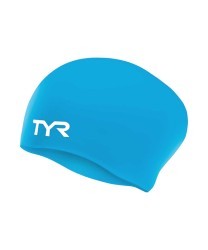 Шапочка для плавания Long Hair Wrinkle-Free Silicone Junior Cap, силикон,LCSJRL/420, голубой (776991)
