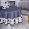 Скатерть круглая "family farm" 150 см ,100% хлопок, графит,твил, пропитка Lefard (850-747-23)