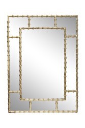 Зеркало настенное "Бамбук" цвет золото 99*71*1,9см - TT-00005613