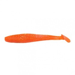Виброхвост Yaman PRO Flatter Shad, р.2 inch, цвет #03 - Carrot gold flake (уп. 6 шт.) YP-FS2-03 (87761)