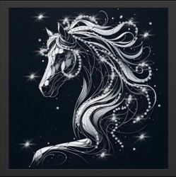 Картина Вальс звездной нити с кристаллами Swarovski (2449)