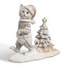 Статуэтка "котик с елочкой" 13х5,5х11,5 см Lefard (162-1286)