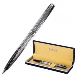 Ручка подарочная шариковая Galant Offenbach корпус серебристый с черным синяя 141014 (90789)