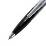 Ручка подарочная шариковая Galant Offenbach корпус серебристый с черным синяя 141014 (1) (90789)