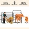 Игрушки фигурки в наборе серии "На ферме",  6 предметов (фермер, корова с теленком, ограждение-загон, инвентарь) (ММ205-002)