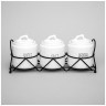 Набор банок для сыпучих продуктов коллекция "kitchen" на подставке 3 шт. 9*11 см Lefard (157-242)