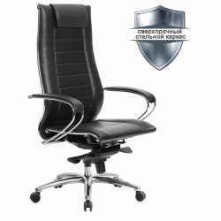 Кресло офисное Мetta "Samurai" Lux 2 рецик. кожа регулируемое сиденье черное 532485 (1) (90074)