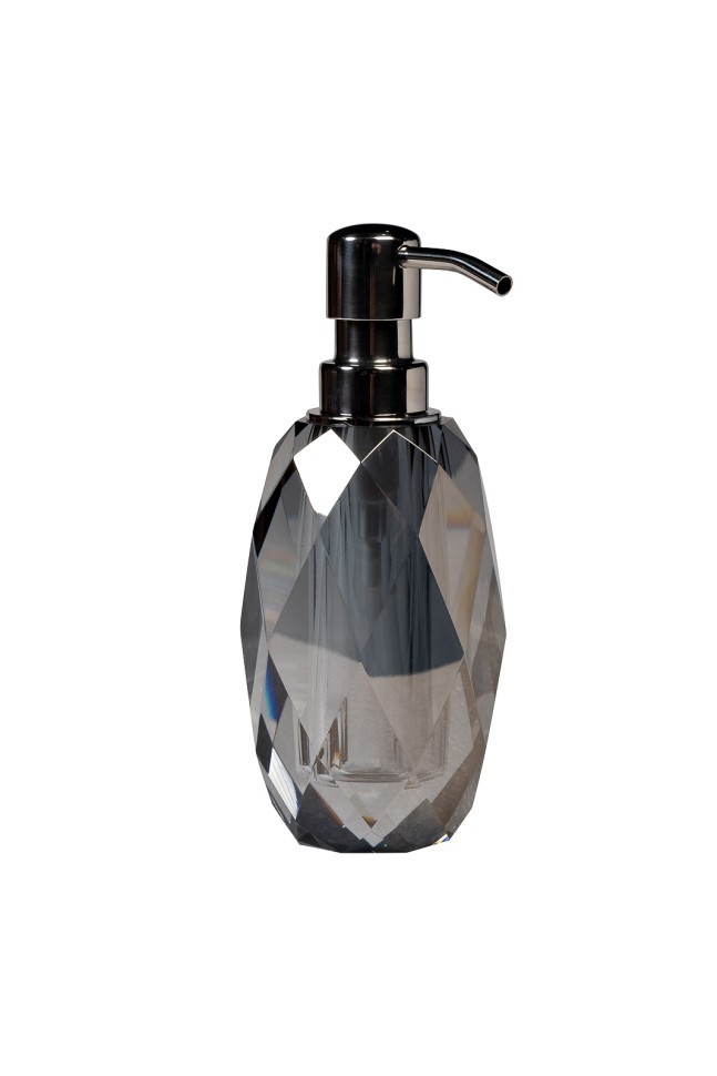 Диспенсер для мыла стекло дымчатое 7*h.17,5см (50мл) (TT-00014892)