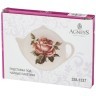 Подставка под чайные пакетики "корейская роза" 12*9,5*1,5 см. Agness (358-1537)