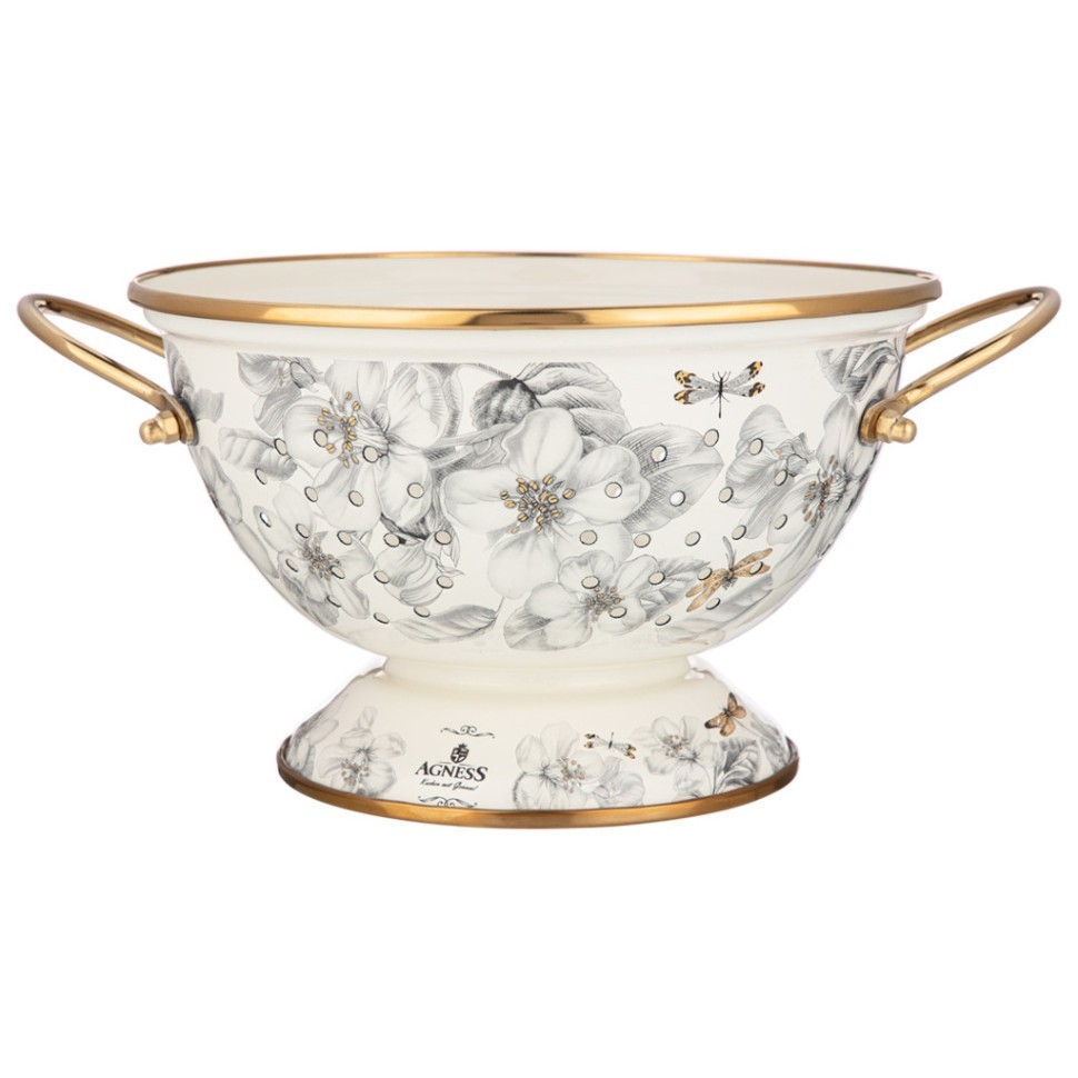 Дуршлаг lefard эмалированный, серия яблоневый сад, 22*13 см Lefard (950-736)