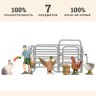 Игрушки фигурки в наборе серии "На ферме",  7 предметов (фермер, кролик, утка, курица, гусь, ограждение-загон, инвентарь) (ММ205-005)