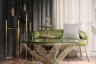 Диван двухм.Vis-a-vis велюр оливков.121*64*70см (TT-00005956)