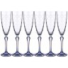 Набор бокалов для шампанского "elisabeth blue smoke" из 6 шт. 200 мл. высота=25,5 см. Bohemia Crystal (674-744)