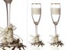 Набор бокалов для шампанского из 2 шт. с золотой каймой 170 мл. (802-510083) 