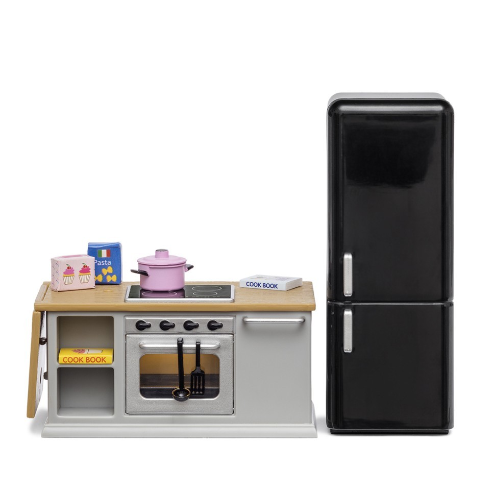 Набор мебели для домика Кухонный остров и холодильник (LB_60201800)