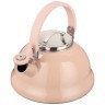 Чайник эмалированный со свистоком с эффектом металлик серия "deluxe" цв:розовый 2,5 л. 21х23 см Agness (901-103)
