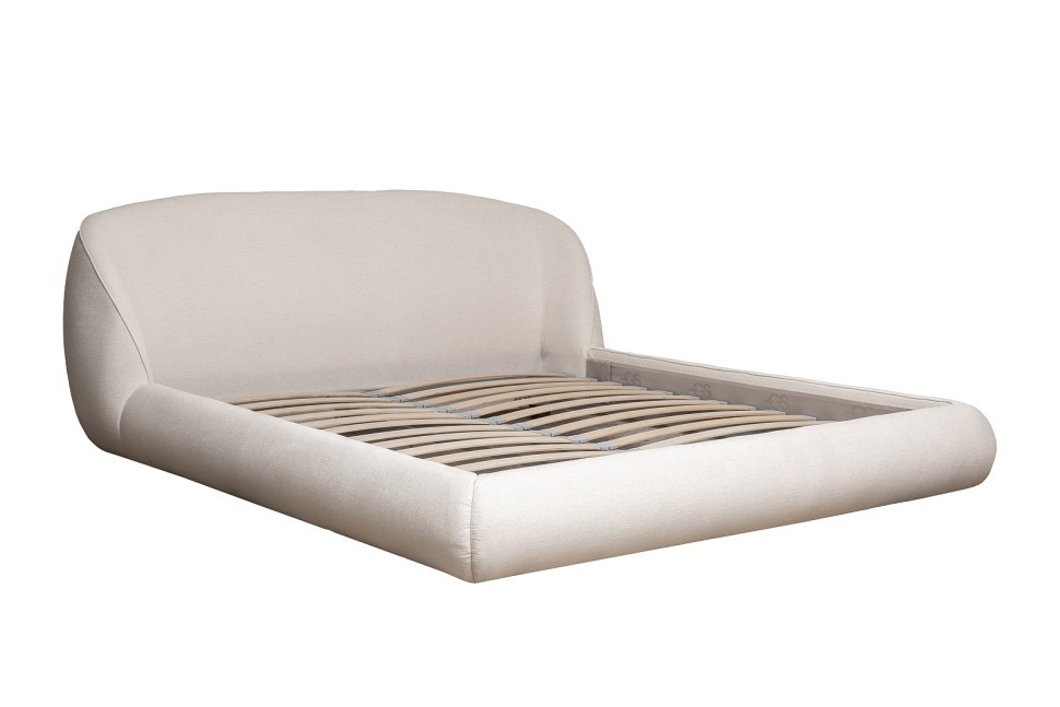 Кровать Palazzo 180 без мех.шенилл экрю Natur Ecru 215*240*90см (TT-00016495)