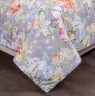 Одеяло летнее стёганное 170х220см,"пастораль",хлопок 100%+слайтекс,цветы+серый, сатин SANTALINO (985-412)