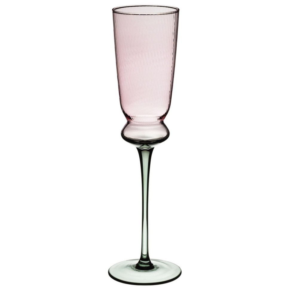 Набор бокалов для шампанского "twist & shine" green, 2 шт/210 мл Lefard (687-023)