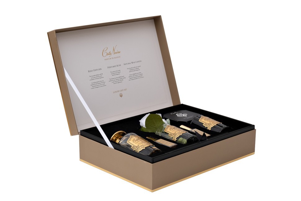 Набор подарочный Blonde vanilla - диффузор 90 мл, роза искусств., спрей 2*5мл, свеча 75гр (TT-00016002)