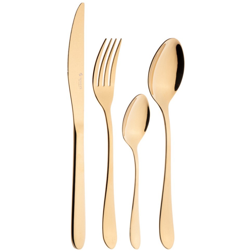 Набор столовых приборов на пластиковой подставке, 24пр Agness (933-203)