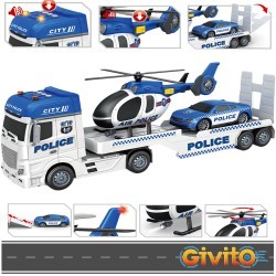 Игровой набор серии полиция "Городской транспортер полицейских машин" (Со звуком и светом) (G235-475)