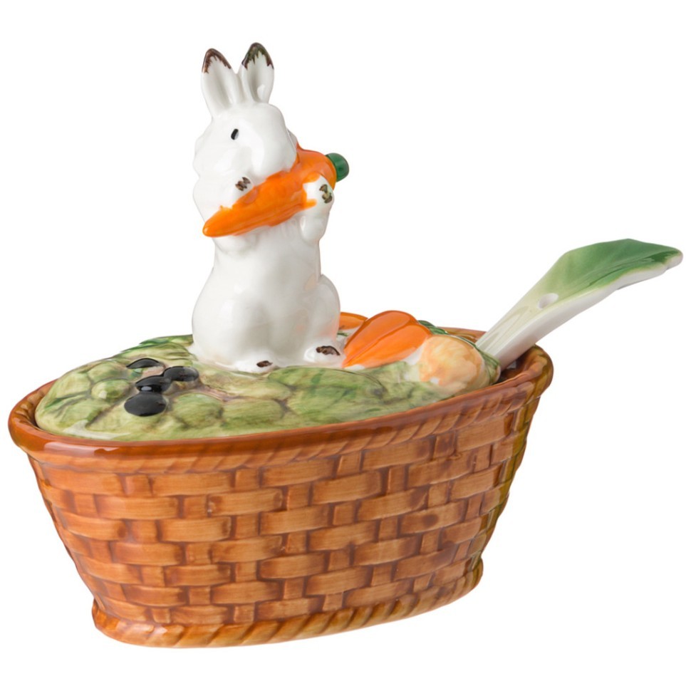 Икорница lefard "кролик" с крышкой и ложкой  11*11 см 125 мл Lefard (58-373)