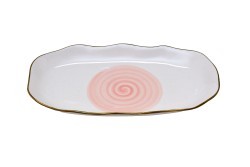 Тарелка овальная MISTERO розовая 30см (6) (TT-00008239)