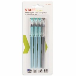 Ручки стираемые гелевые Staff College линия 0,38 мм 2 цвета 4 шт 143667 (86917)