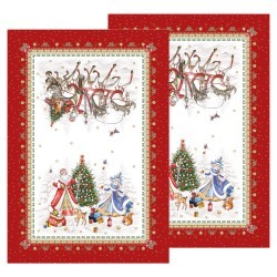 Набор полотенец из 2 шт "с новым годом ",40х60см, 100% хлопок,красный,твил, Lefard (850-763-6) Набор полотенец из 2 шт "с новым годом ",40х60см, 100% хлопок,красный,твил, Lefard (850-763-6)