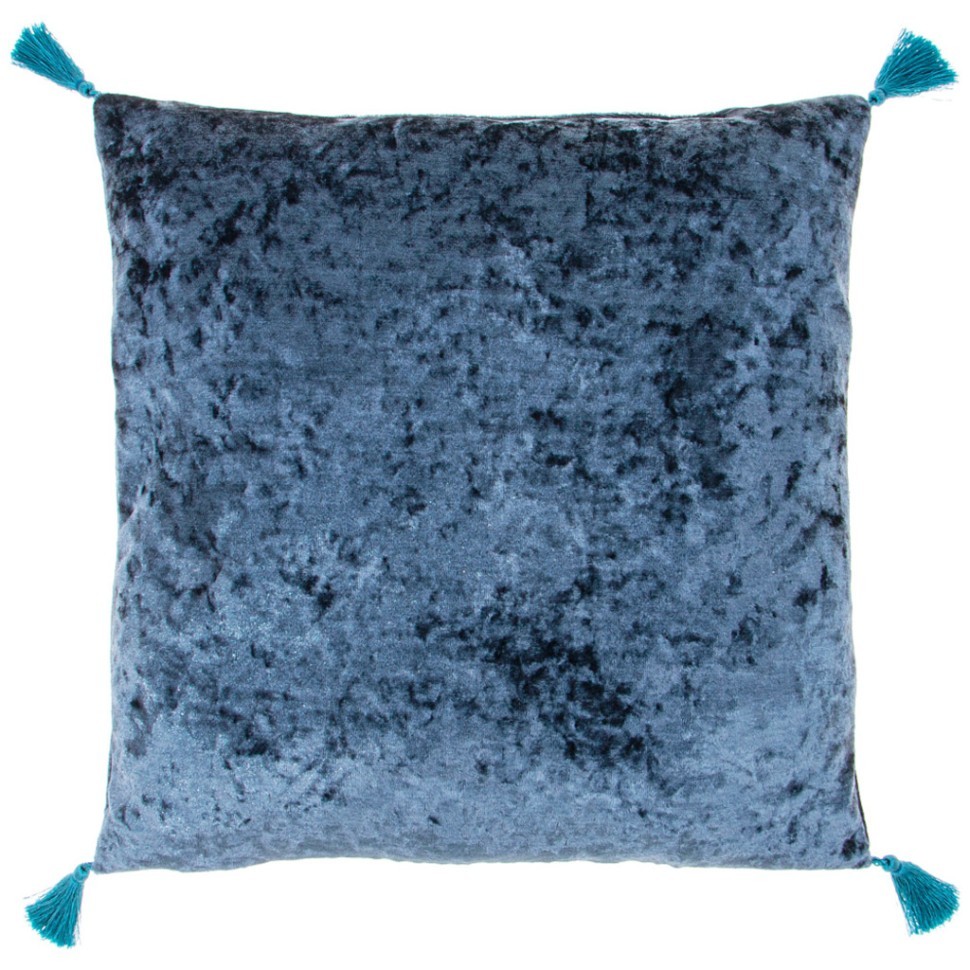 Подушка декоративная 35х35см  "мини" ,велюр,синий,100% пэ SANTALINO (850-830-5)