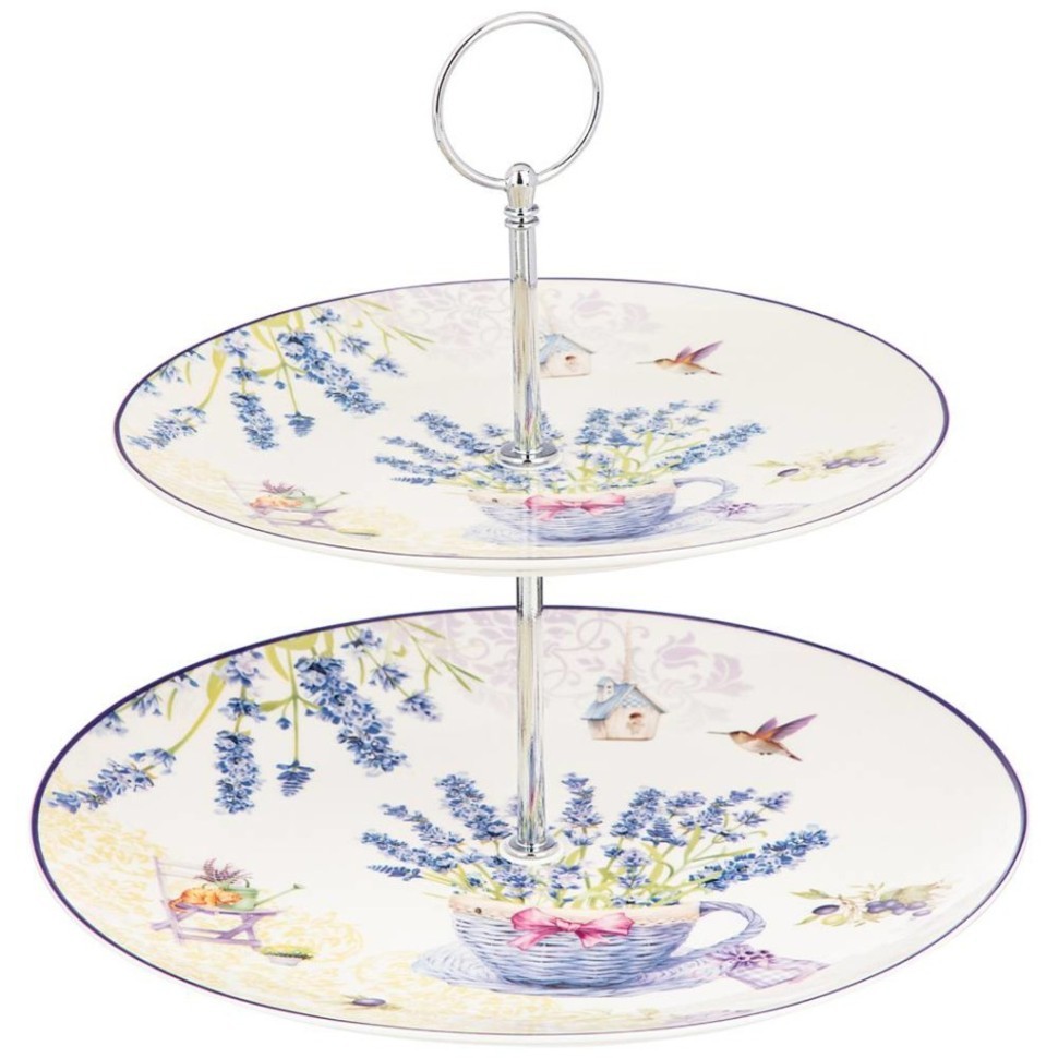 Блюдо двухъярусное lefard "прованс лаванда" 20,5 / 27 см Lefard (104-882)