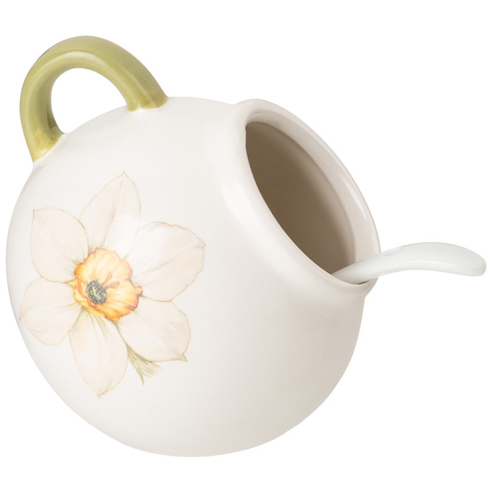 Солонка с ложкой agness "sunday" 9,5*10 см 170 мл Agness (358-2210)