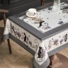 Скатерть "лавандовые коты" 110х140см, серый, 100% хлопок, твил, пропитка Текстильный Мир (850-229-20)